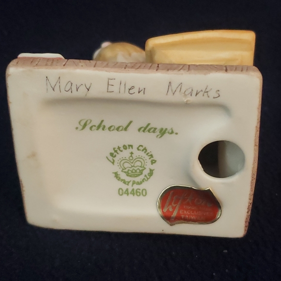 VINTAGE LEFTON CHINA~"SCHOOL DAYS",& 1987 Enesco Lucy Rigg Bears And Globe - Picture 5 of 6